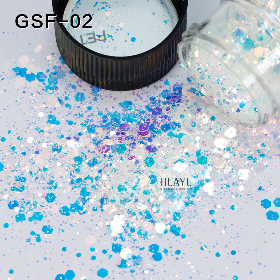 Mica Flake Resin - Brillo holográfico mixto y grueso –
