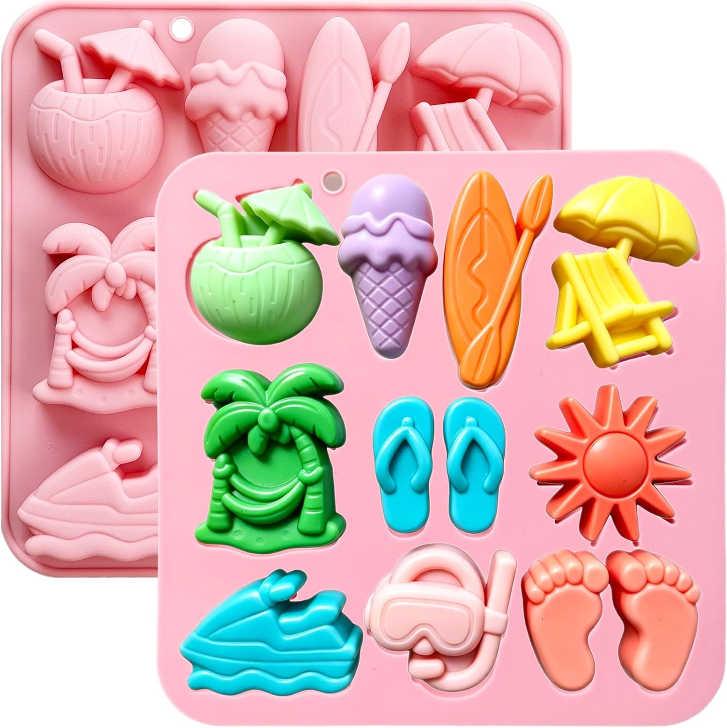 Resin Art Beach Theme - Moldes de Silicona para Playa de