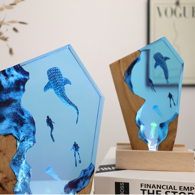 Adorno Luminoso de Resina con  - Resin Art Gift For Anniversary reseña y precio