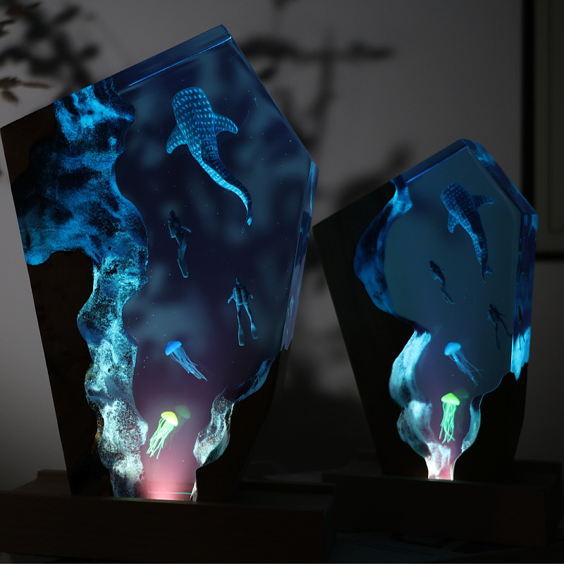 Adorno Luminoso de Resina con  - Resin Art Gift For Anniversary reseña y precio