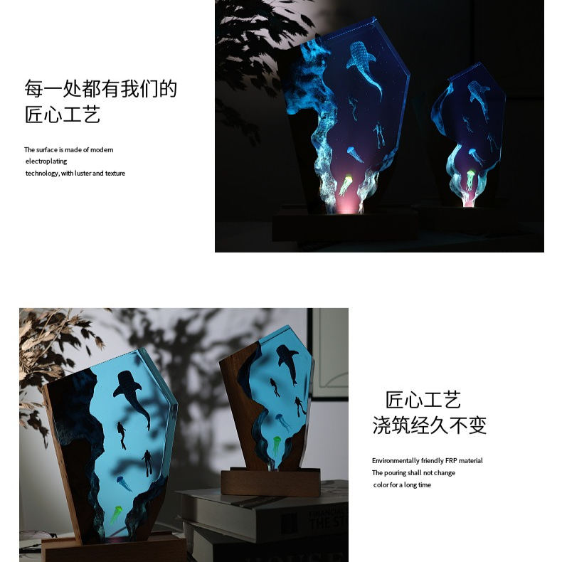 Adorno Luminoso de Resina con  - Resin Art Gift For Anniversary reseña y precio