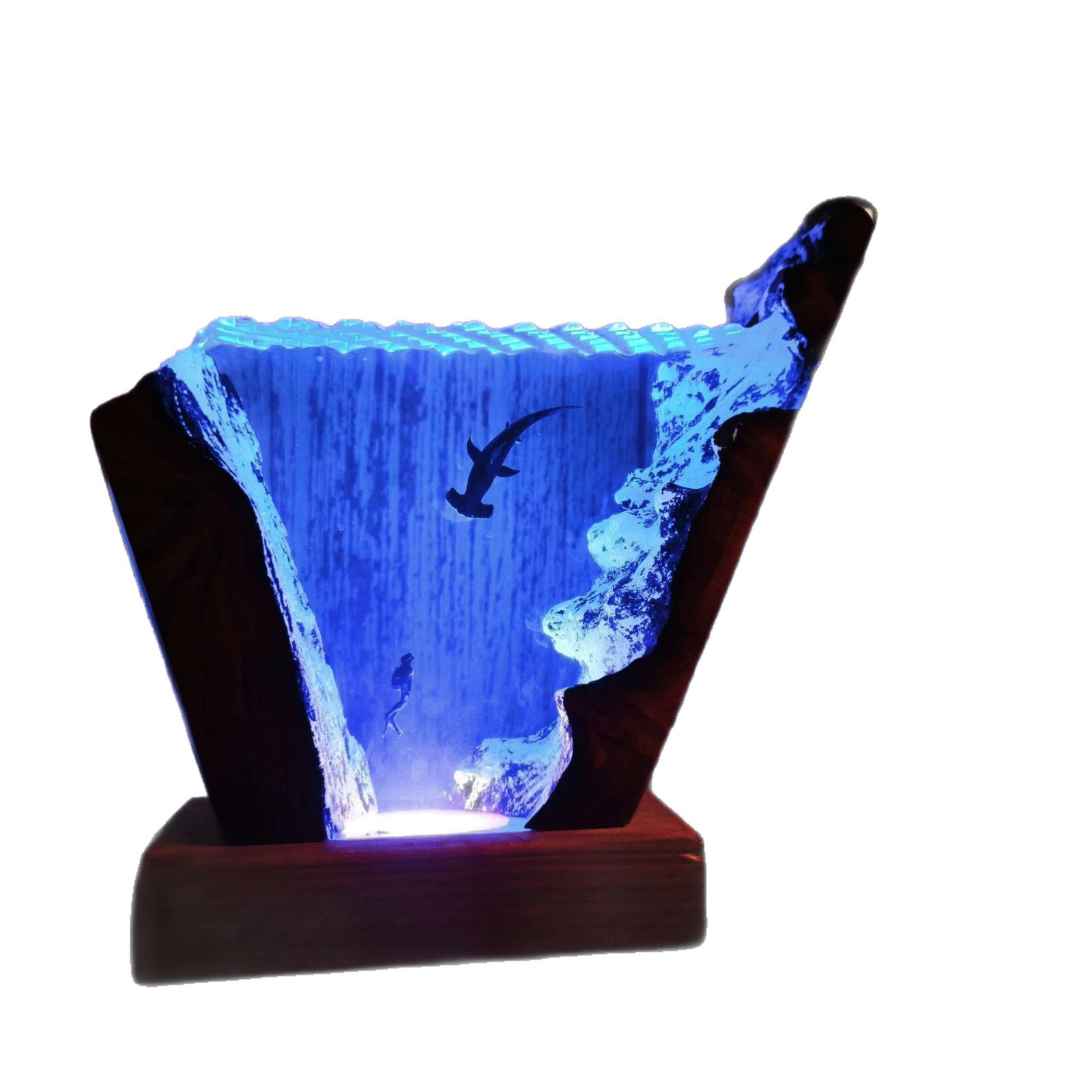 Adorno Luminoso de Tiburón Mar - Resin Art Wedding Gift reseña y precio
