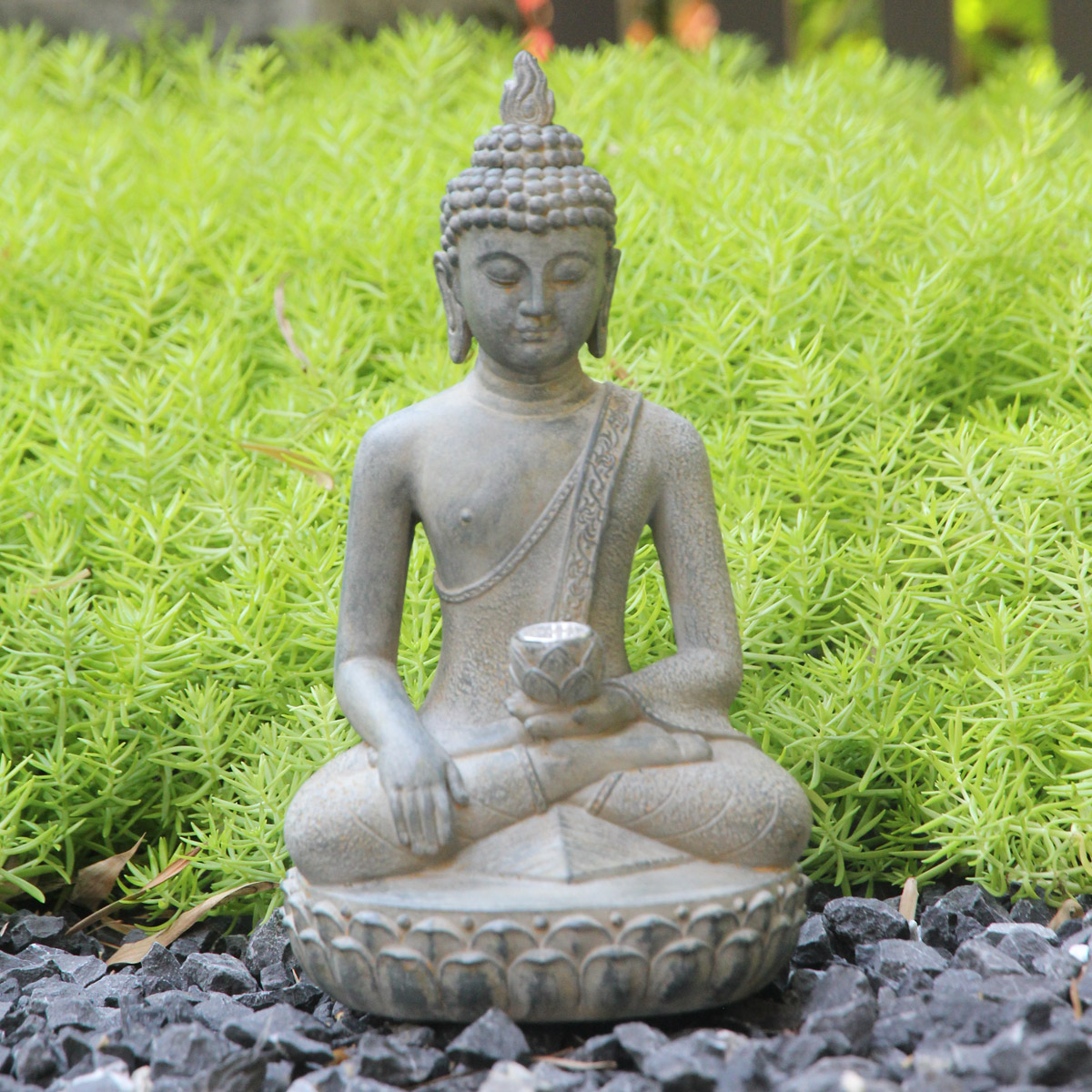 Estatua de Buda con energía so - Resin Art India reseña y precio