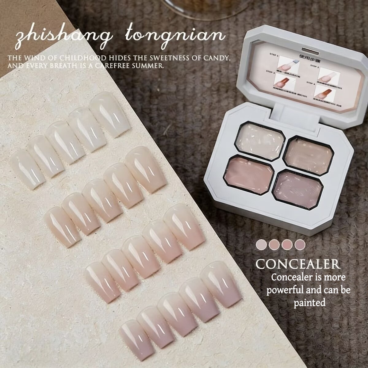 Gel de uñas de 4 colores con d - Resin Art Gel reseña y precio